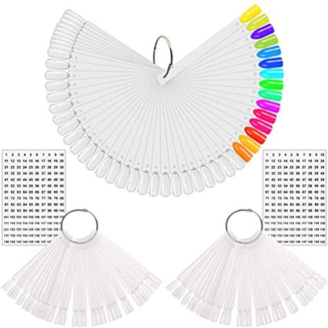 KINGMAS 3 Set Total 150pcs Clear Nail Sticks Nail Art Color Display ...