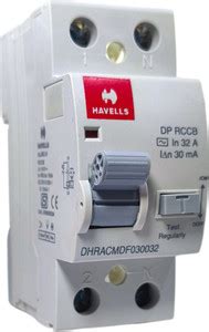 HAVELLS EURO II 32A 30mA RCCB DHRACMDF3032P MCB Price in India - Buy ...