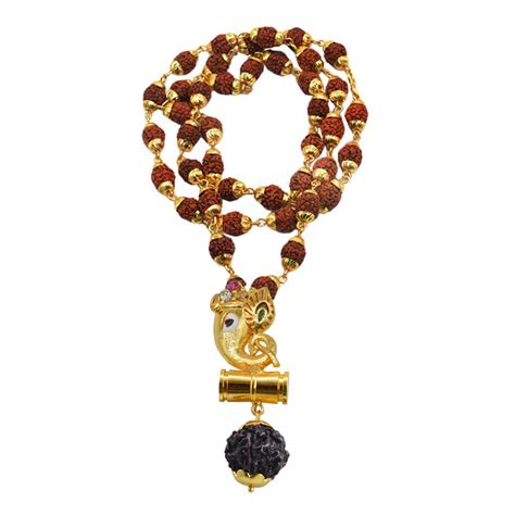 Sullery Lord shree Ganesh Locket With Gold Plated Cap Panchmukhi ...