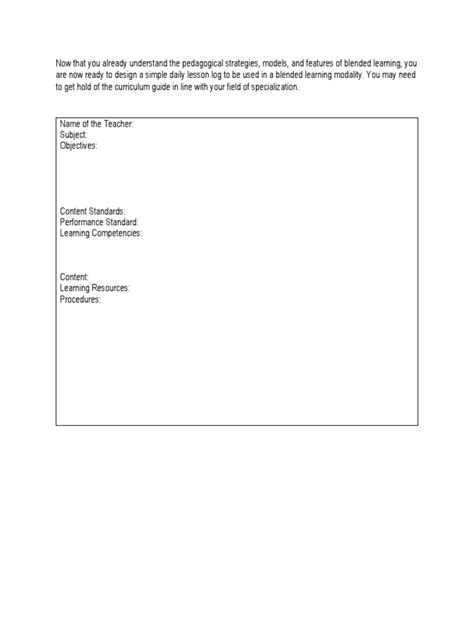 Steps How to Create Daily Lesson Log 的图像结果