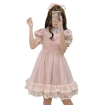 Buy Summer Japanese Lolita Lace Dress Teen Girls Soft Cute Ruffles A ...