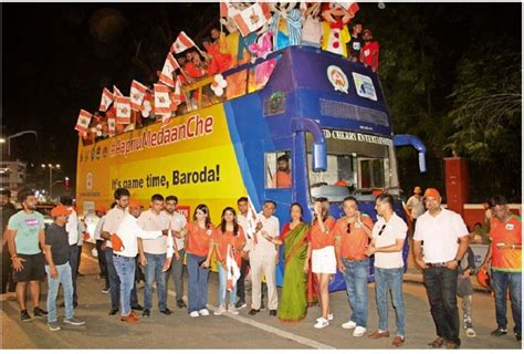 Baroda Premier League: Team Ami Avengers' open bus roadshow | બીપીએલ ...