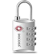 DOCOSS-116 Metal TSA Locks for Luggage, Number Lock for Bag 4 Digit ...