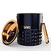 SAKI | Stainless Steel Ice Bucket with Tong - 1500 ml (Black and Rose ...