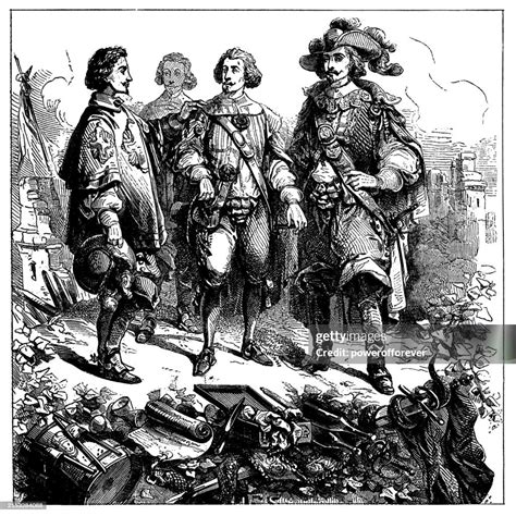 Athos Aramis And Porthos The Three Musketeers 19th Century High-Res ...