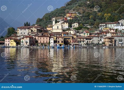 Town of Peschiera, Iseo Lake, Italy Stock Image - Image of holiday ...