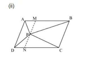 In the given figure, P is a point in the interior of a parallelogram ...