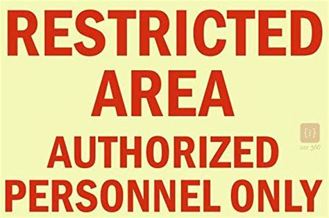 isee360 Restricted Access Sticker Hospital Shop Industrial School Red ...