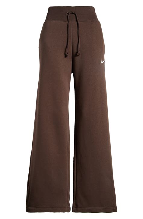 Nike Sportswear Phoenix High Waist Wide Leg Sweatpants in Baroque Brown ...
