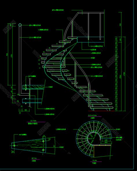 室内设计施工图深化006 - 旋转楼梯不会画，怎么办？谈谈曲面标注的基础 - 知乎