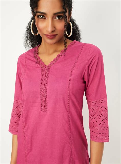 Buy Women Schiffli Straight Kurta Online at just Rs. 699.0 ...