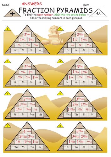 Image result for Math Pyramids Fractions