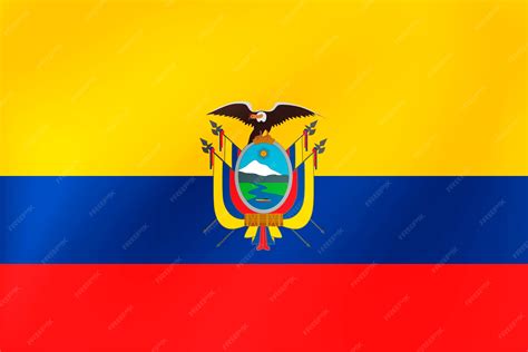 Premium Vector | Ecuador flag national ecuadorian symbol for ...
