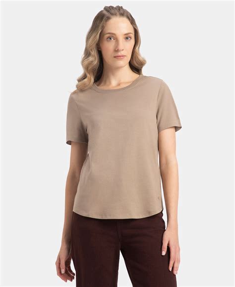 Buy Super Combed Cotton Rich Relaxed Fit Solid Curved Hem Styled Half ...