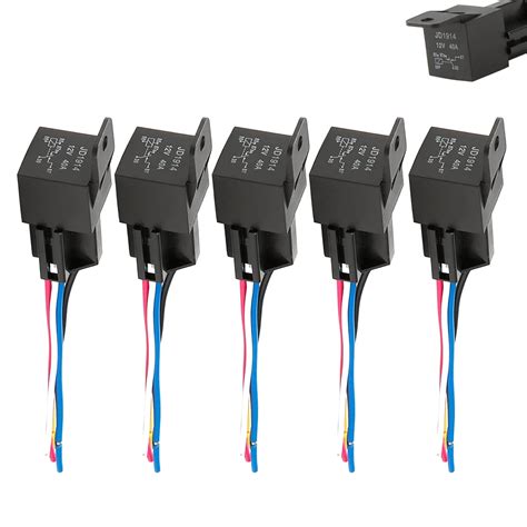 5 Packs 40 Amp 12 V DC Waterproof Relay with Harness India | Ubuy