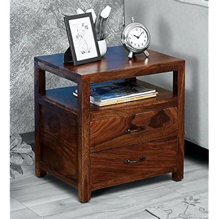 Porash Furniture™ Sheesham Wood Bedside Table with Drawer for Living ...