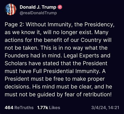 3/4/24 - A two part post about Presidential immunity. (Posted at 2:21pm ...