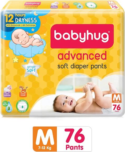 Babyhug Baby Diapers Pants Medium 76s Pack - Advanced Soft Diapers ...