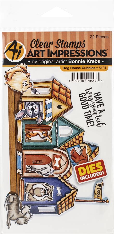 Art Impressions Clear Stamp & Die Set - Dog House Design by Art India ...