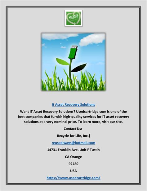 PPT - It Asset Recovery Solutions | Usedcartridge.com PowerPoint ...