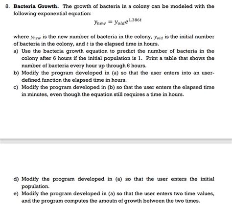 Image result for Bacteria Math Compound Continuously Equations