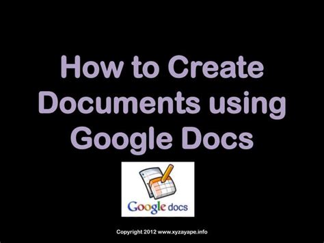 Setting Up a Google Doc 的图像结果