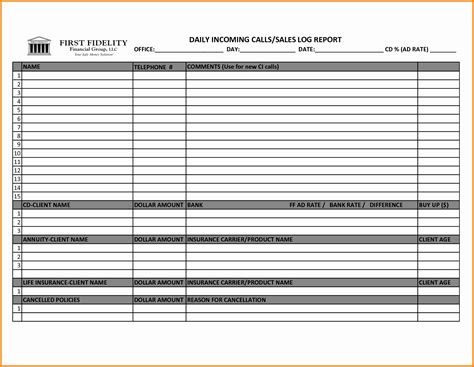 Image result for Call Tracking Sheet Template