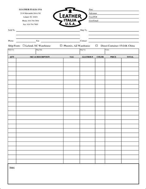 Sample Order Form in Excel 的图像结果