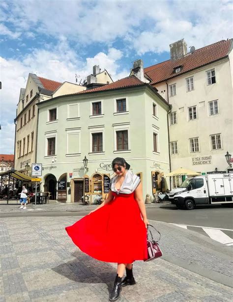 Ritabhari slays in red on the streets of Prague