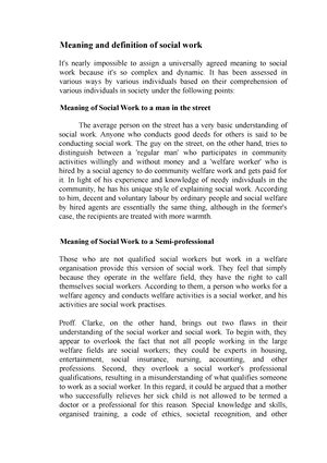 Functions of social work - According to Proff. P. Mishra, social work ...