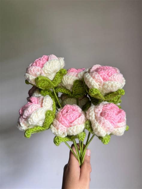 Buy Crochet Rose Bouquet of 6 | EnsoForYou