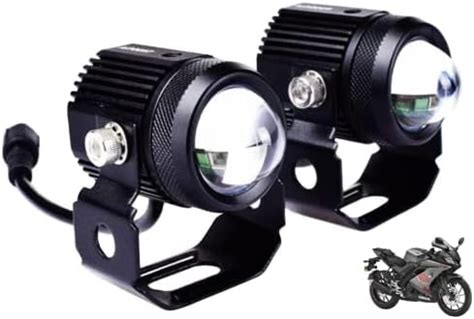 MIKANIX Motorbike Mini Drive LED Fog Lamp Light Double Colour With ...