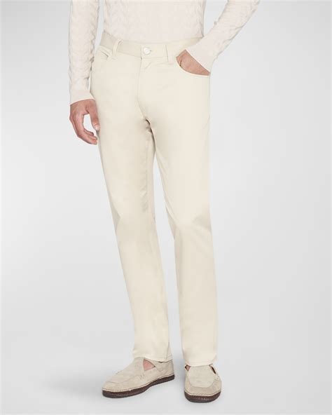 Brioni Men's Cotton-Stretch 5-Pocket Pants | Neiman Marcus