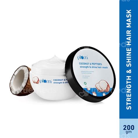 Plum Coconut And Peptides Strength And Shine Hair Mask 200gm - Uses ...
