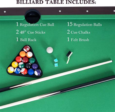 6ft Billiard Table, Portable Pool Table Set with Automatic Ball Return ...