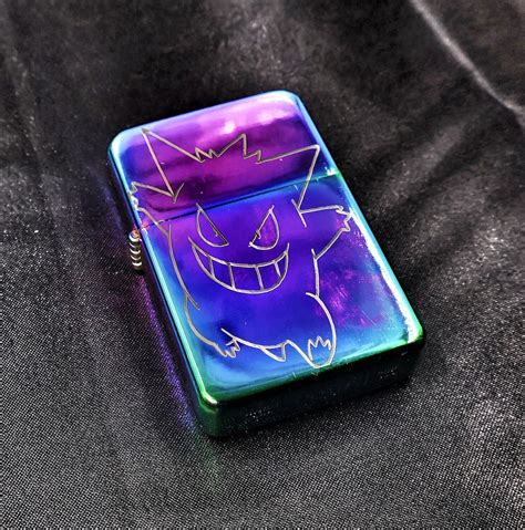 Buy Gengar Pokémon Rainbow Brass Flip Lighter Name Date Message ...