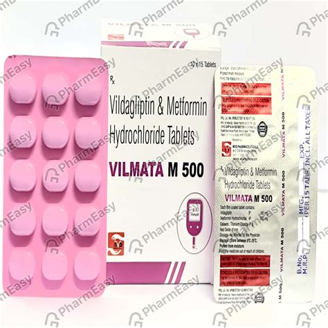 Vilmata M 500mg Strip Of 15 Tablets: Uses, Side Effects, Price & Dosage ...