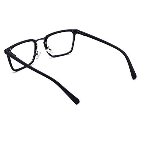 Buy Peter Jones Medium Black Square Unisex Optical Frame with Zero ...
