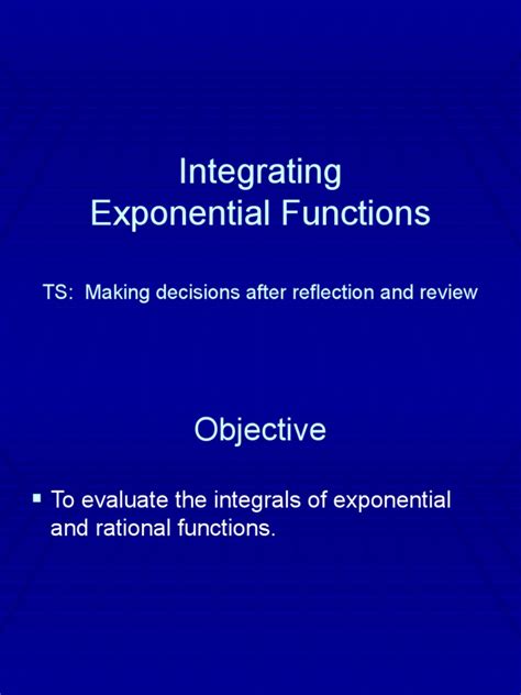 The Integral Test for an Exponential Function 的图像结果