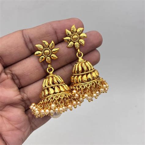 Jewel Addiction Gold Plated Pearls Jhumki Earrings – JewelEMarket