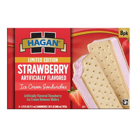 Hagan Limited Edition Strawberry Ice Cream Sandwich (3.75 fl oz ...