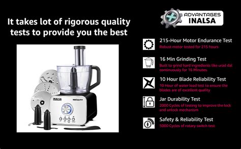 INALSA Food Processor Professional Series - Mixer Grinder INOX 1000 ...