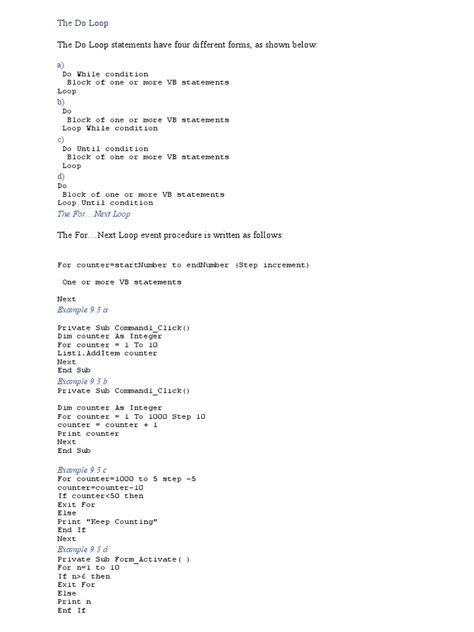 For Loop VB 的图像结果