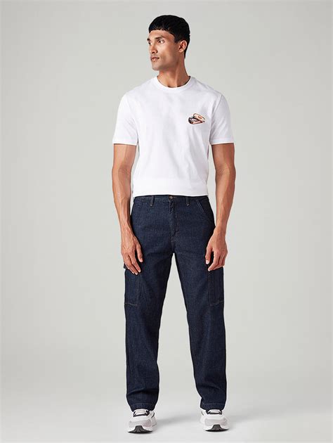 Men's 568 Dark Blue Loose Fit Mid Rise Cargos – Levis India Store