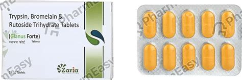 Glanus Forte Strip Of 10 Tablets: Uses, Side Effects, Price & Dosage ...
