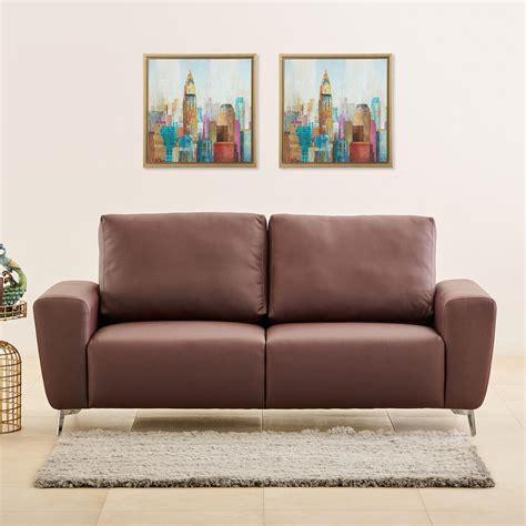Buy Verona Next Faux Leather 3-Seater Sofa - Brown from Home Centre at ...