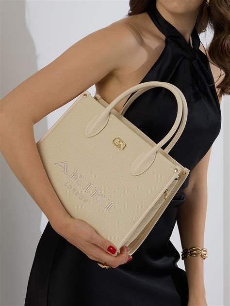 Buy Manor 28 Box Medium Satchel Bag Off White - Akiki London