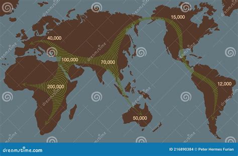Human Evolution Migration Map 的图像结果