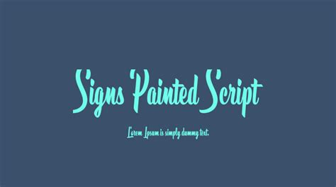 Signs Painted Script Font : Download Free for Desktop & Webfont