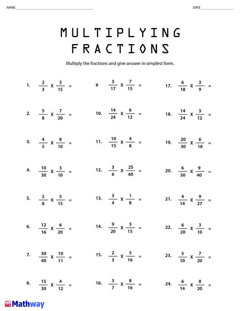 Multiplication And Division Of Fractions Worksheets - Adriansonfifth